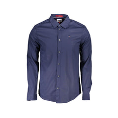 Tommy Hilfiger Camicia Maniche Lunghe Uomo Blu Ricamo