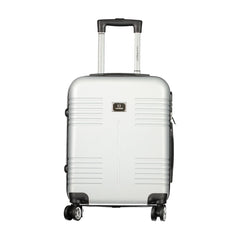 LAURA BIAGIOTTI Trolley Piccolo Argento con Ruote e Chiusura a Combinazione