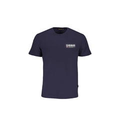 Napapijri T-Shirt Manches Courtes Homme Bleu Imprimé Logo
