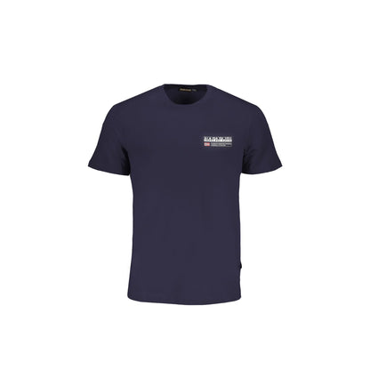 Napapijri T-Shirt Maniche Corte Uomo Blu Stampa Logo - foto prodotto