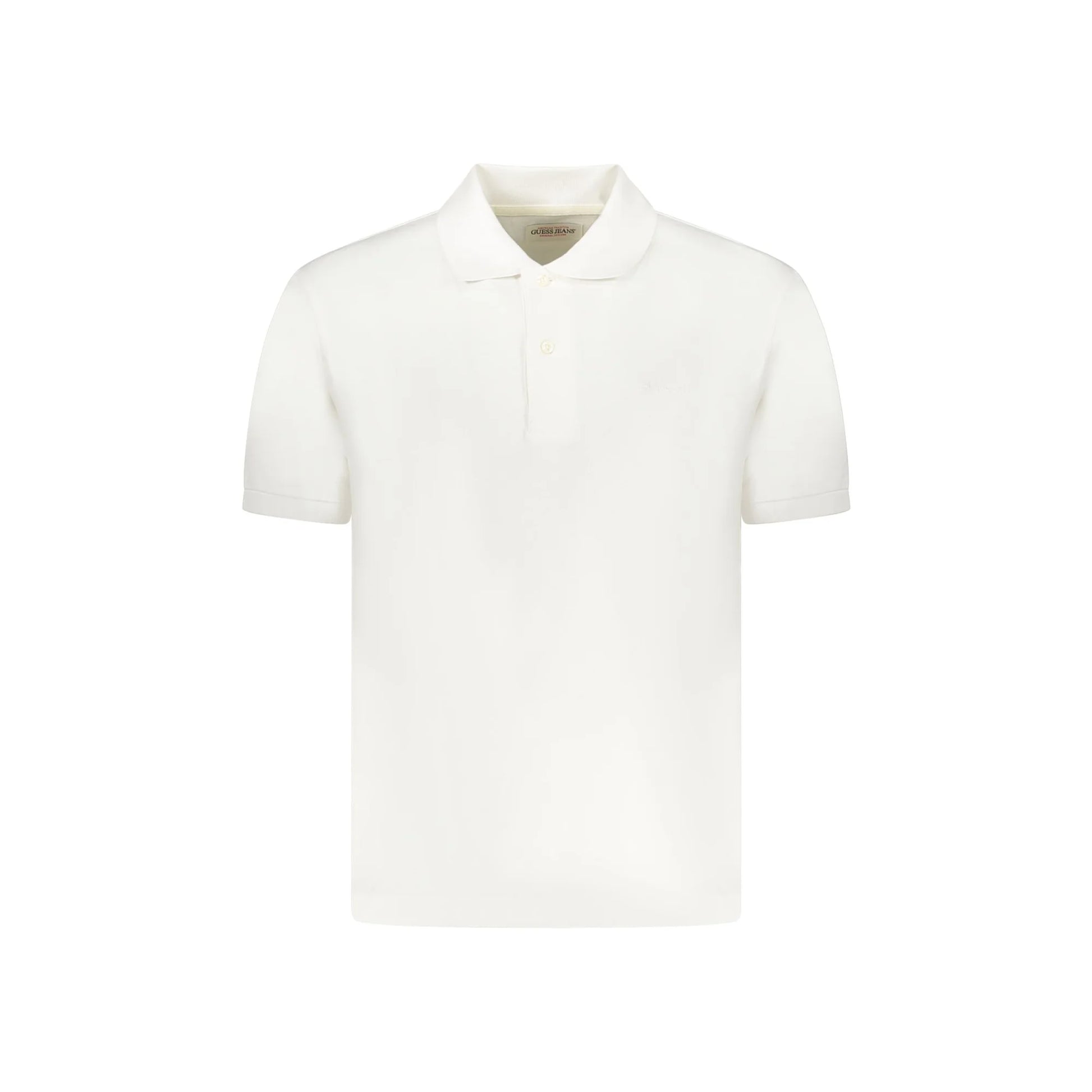 Guess Jeans Polo Maniche Corte Uomo Bianca Ricamo Bianco - foto prodotto