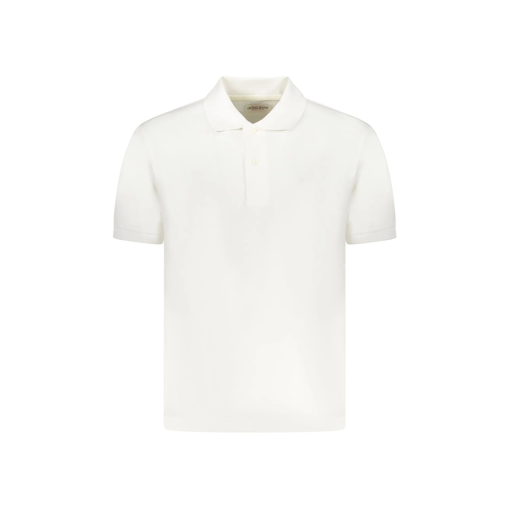 Guess Jeans Polo Maniche Corte Uomo Bianca Ricamo Bianco - foto prodotto