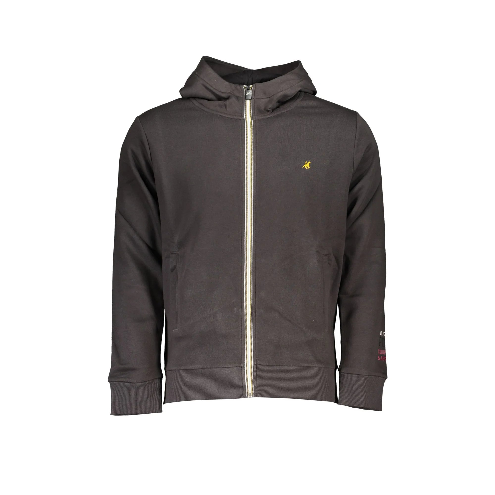 U.S. GRAND POLO FELPA CON ZIP UOMO GRIGIO