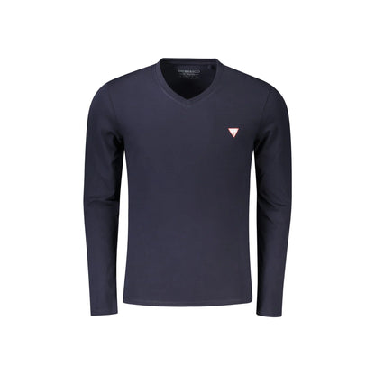 Guess Jeans T-Shirt Maniche Lunghe Uomo Blu Logo - foto prodotto