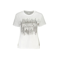Patrizia Pepe T-Shirt Μανίκια Κοντά Γυναίκα Λευκό Λογότυπο