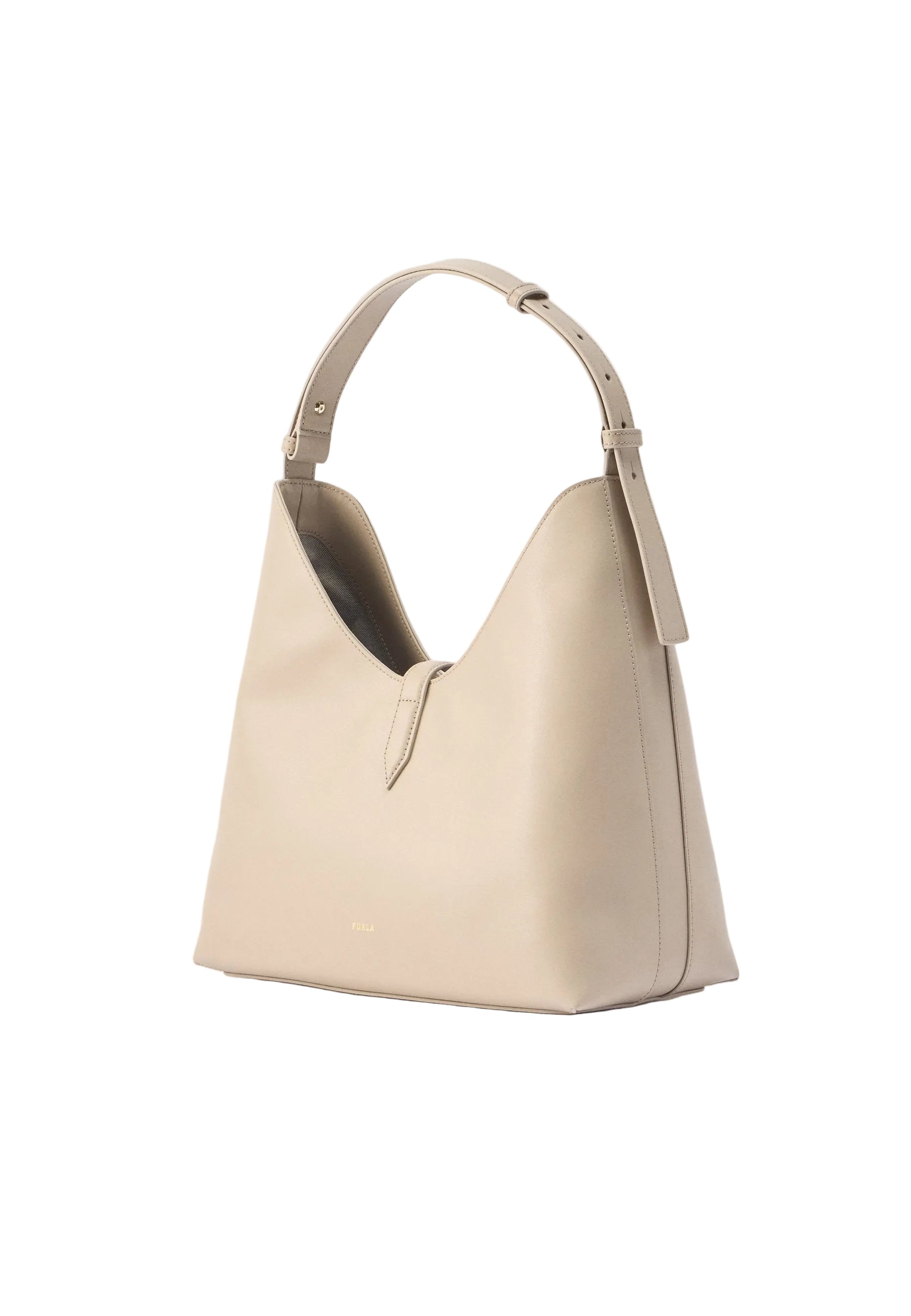 Furla Borsa a Spalla Pelle Donna Beige Logo Borse - vista 4