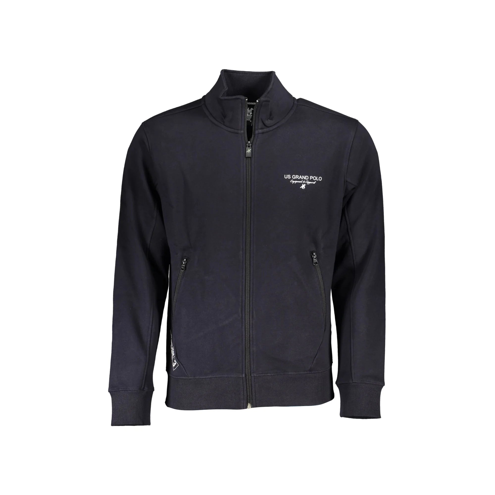 U.S. GRAND POLO FELPA CON ZIP UOMO BLU