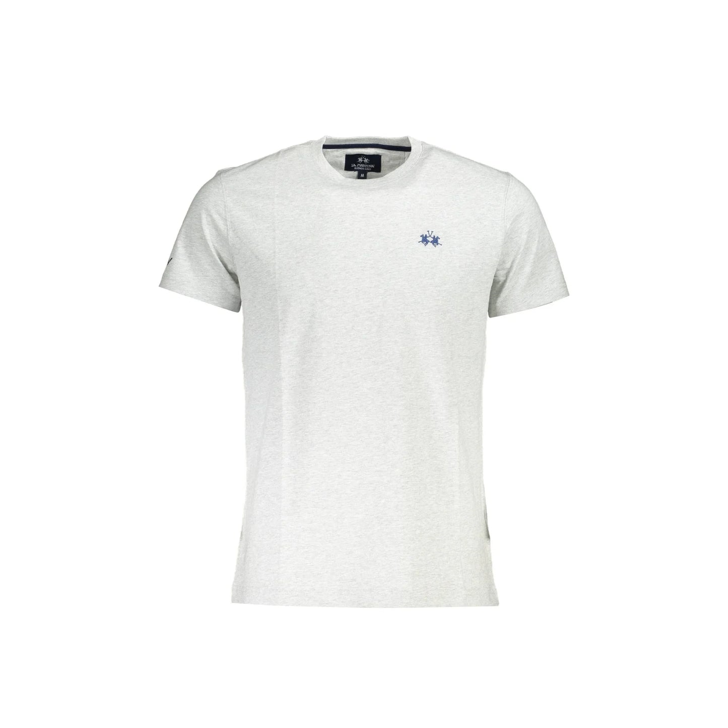 La Martina T-Shirt Maniche Corte Uomo Grigia Ricamo Grigio - foto prodotto