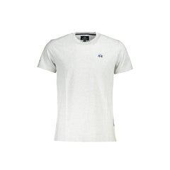 La Martina T-Shirt Maniche Corte Uomo Grigia Ricamo