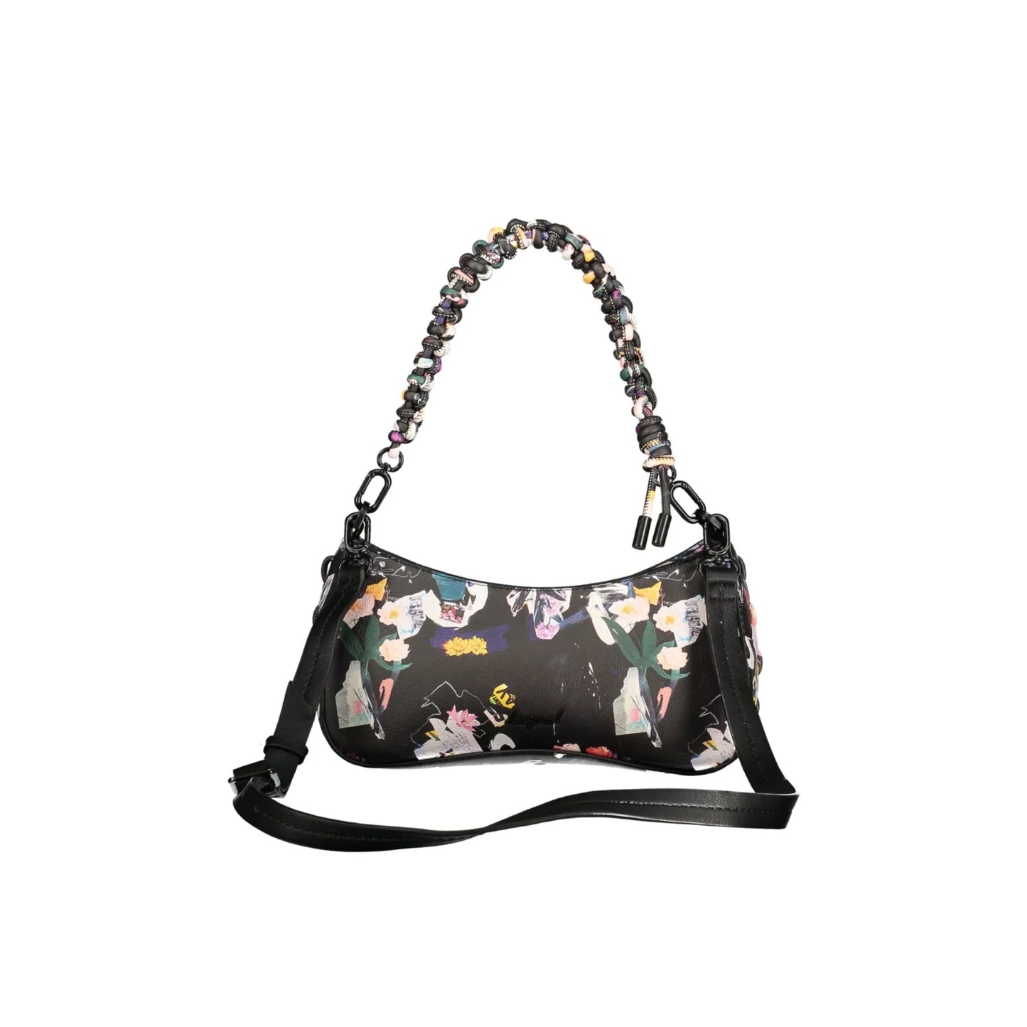 Desigual Borsa a Tracolla Donna Nera Logo Borse nero - vista 2