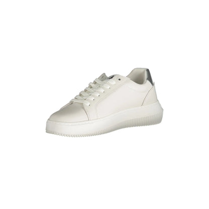 CALVIN KLEIN Scarpe Sportive Donna Bianche con Dettagli a Contrasto Sneakers bianco - vista 3