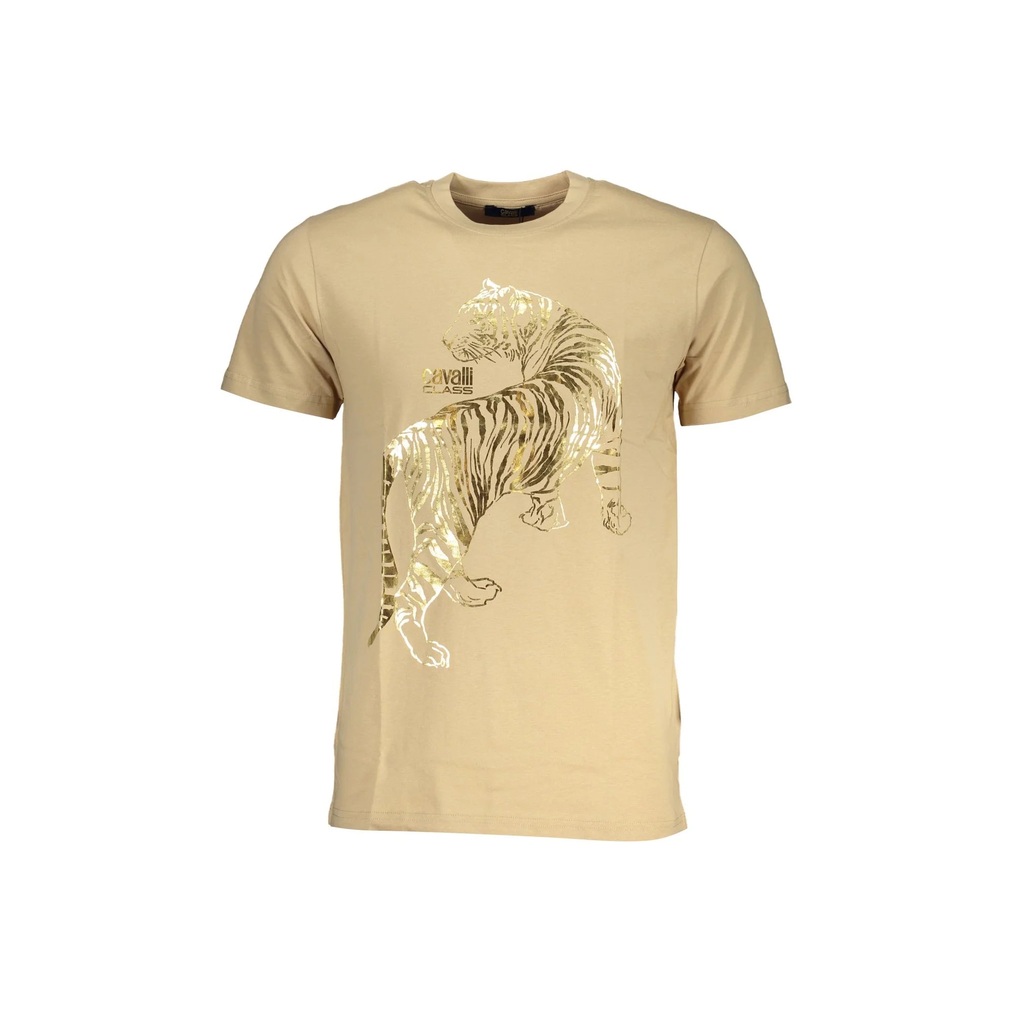 Cavalli Class T-Shirt Maniche Corte Uomo Beige Stampa - foto prodotto