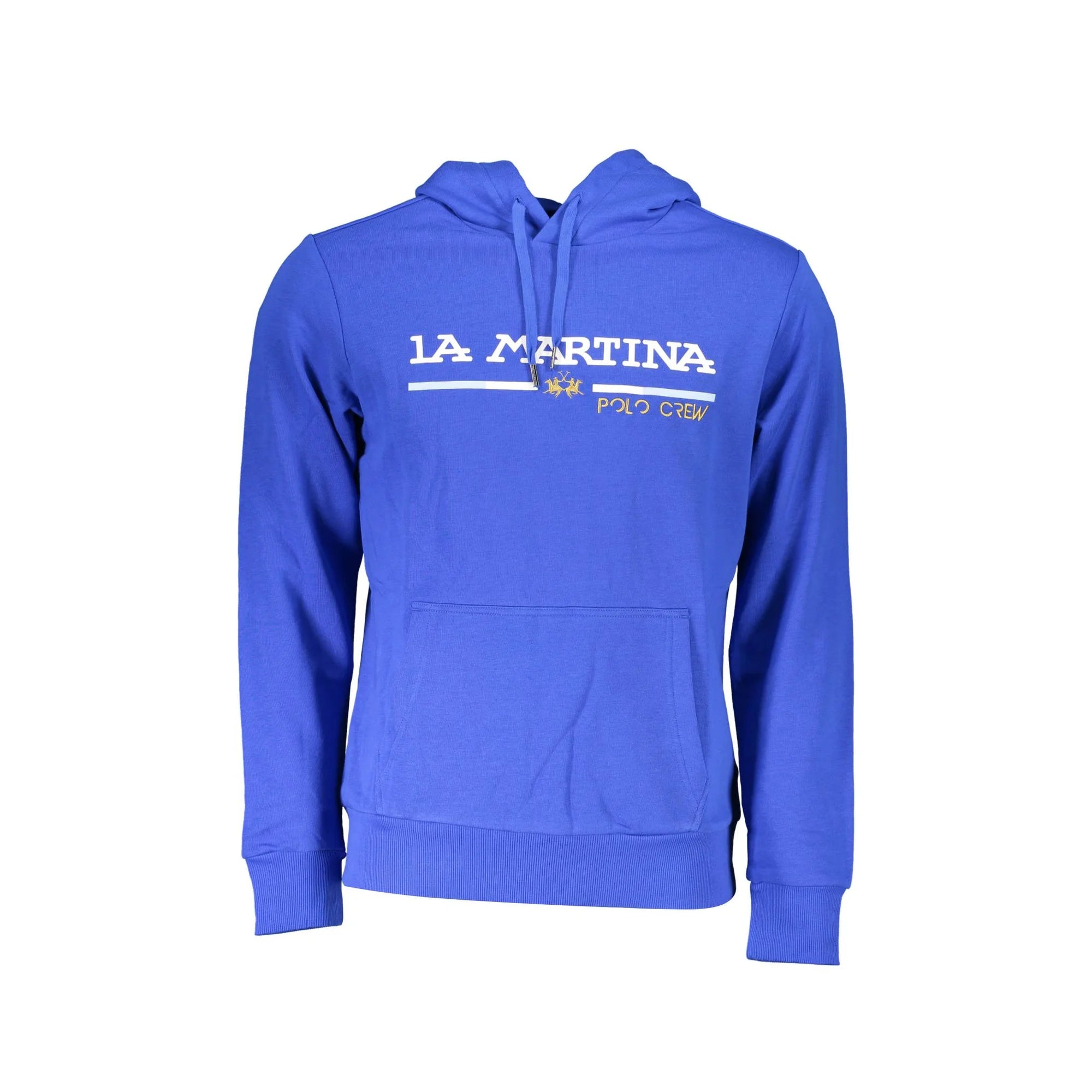 La Martina Felpa Maniche Lunghe Senza Zip Uomo Blu Ricamo Felpe - foto prodotto