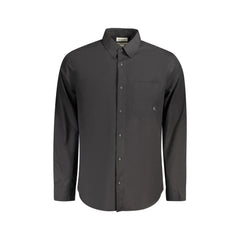 Calvin Klein Camicia Maniche Lunghe Uomo Nera Ricamo