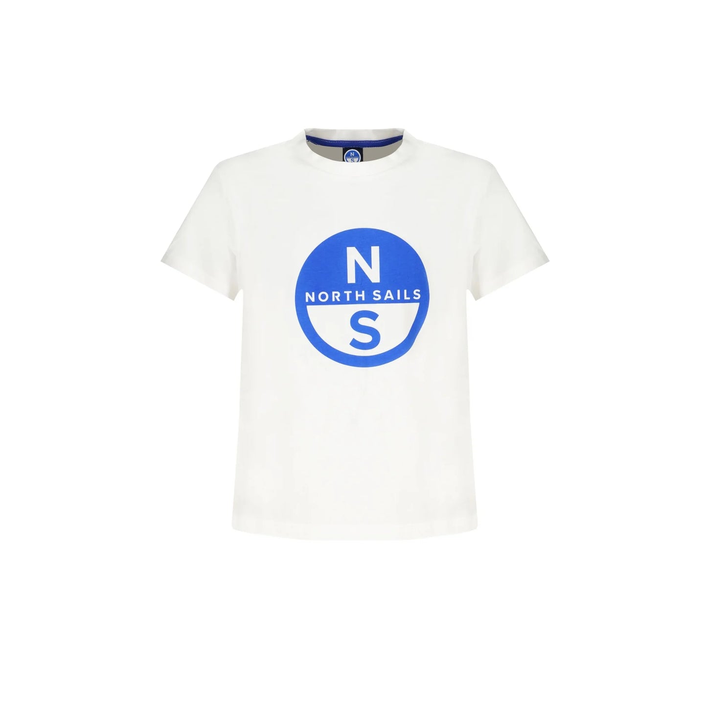 North Sails T-Shirt Maniche Corte Bambino Bianca Stampa Logo Bianco - foto prodotto