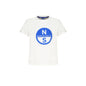 North Sails T-Shirt Maniche Corte Bambino Bianca Stampa Logo Bianco - foto prodotto