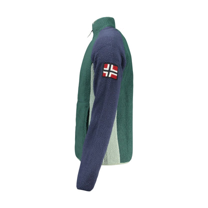 Norway 1963 Felpa Uomo Verde Zip Pile Tasche Ricamo Logo Felpe - vista 3