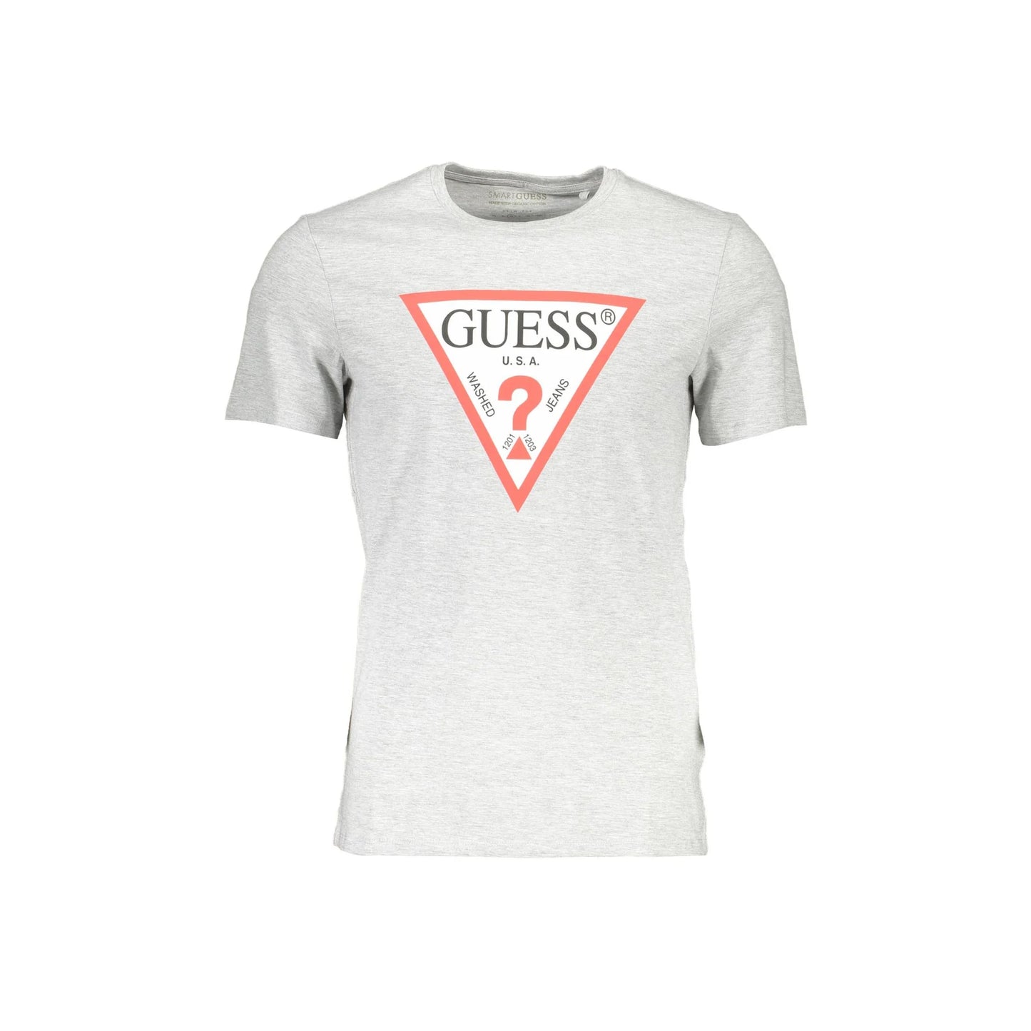 Guess Jeans T-Shirt Maniche Corte Uomo Grigia Stampa Logo Grigio - foto prodotto