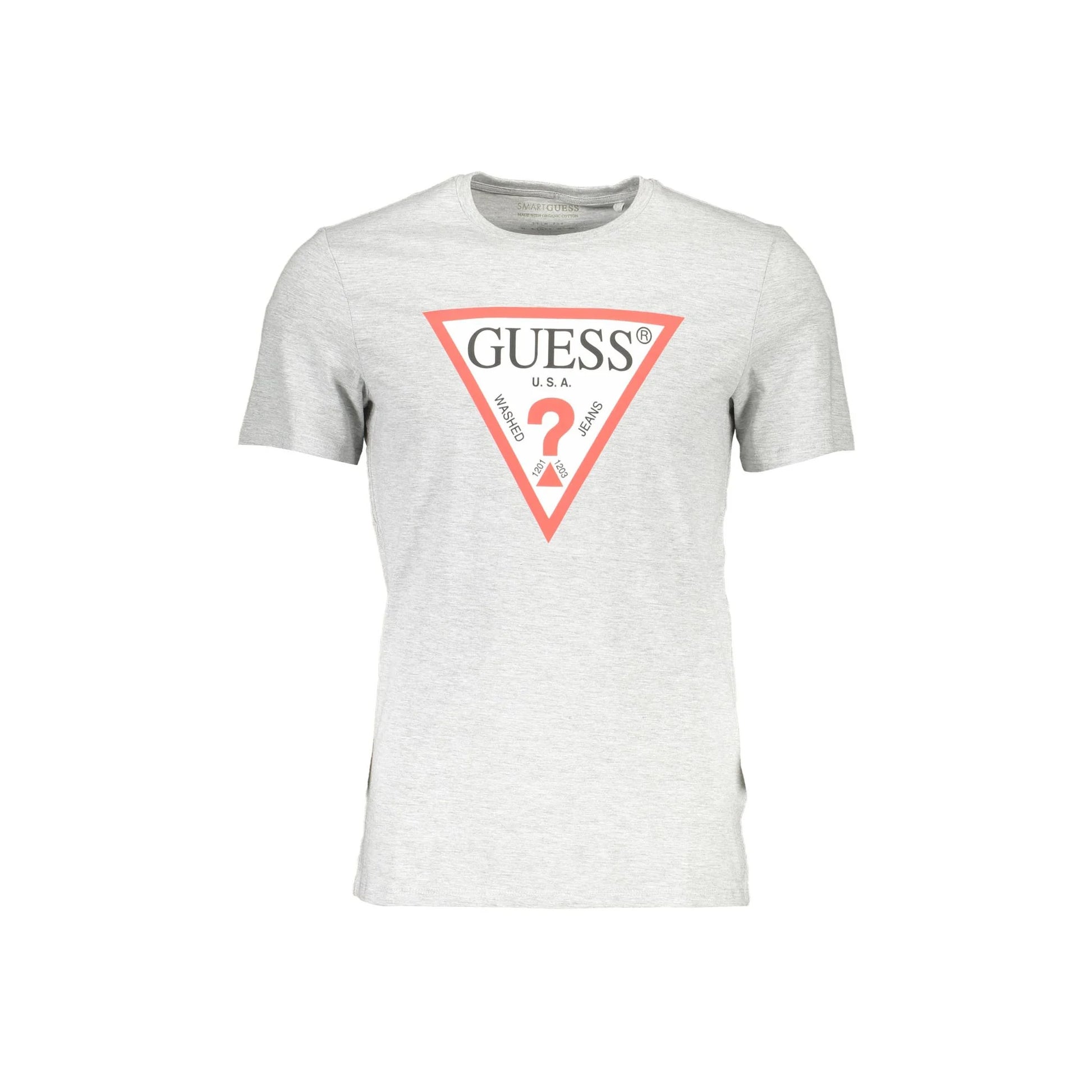 Guess Jeans T-Shirt Maniche Corte Uomo Grigia Stampa Logo Grigio - foto prodotto