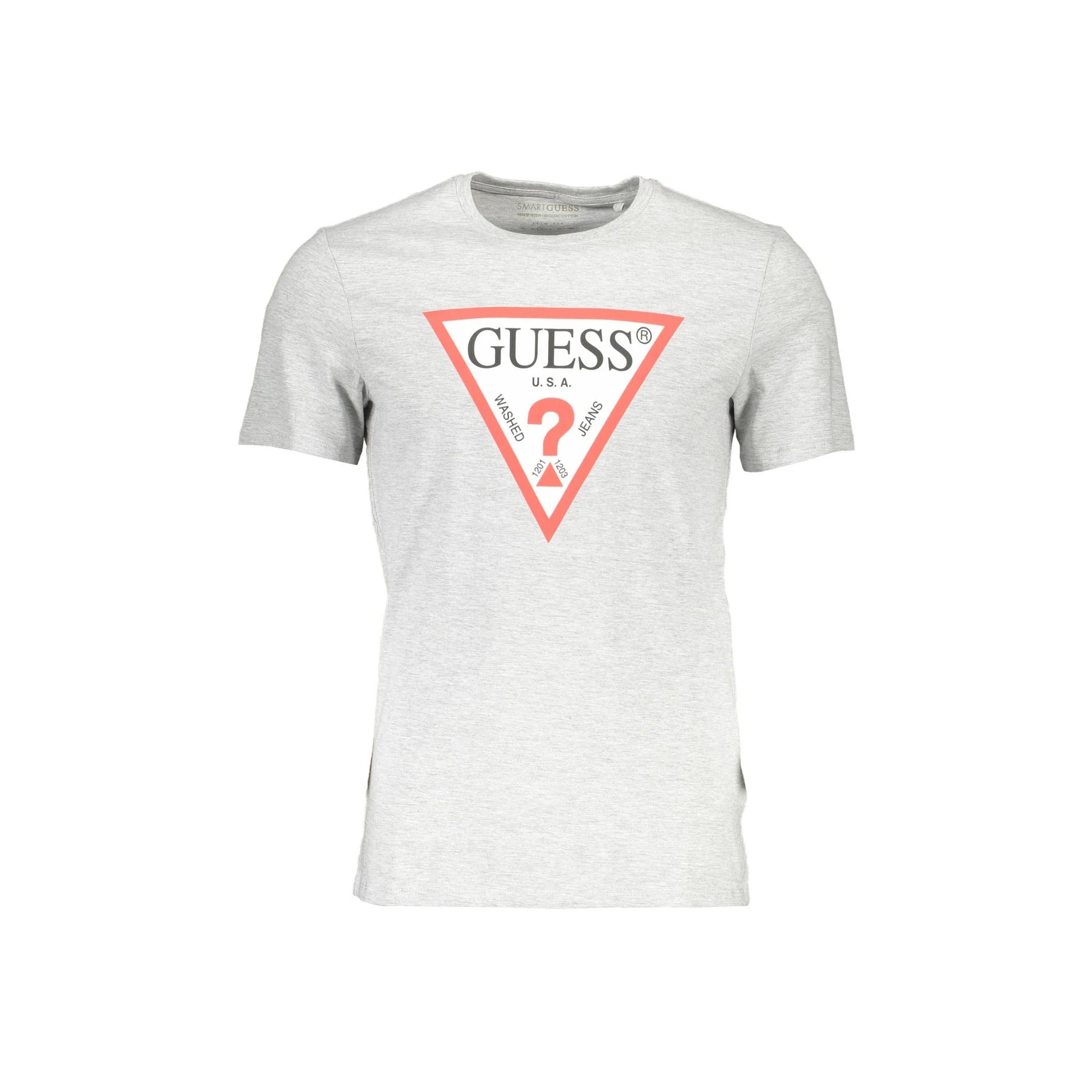 GUESS JEANS T-SHIRT MANICHE CORTE UOMO GRIGIO