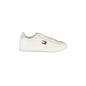 TOMMY HILFIGER Sneakers Donna Bianche con Lacci e Plantare Removibile Bianco - foto prodotto