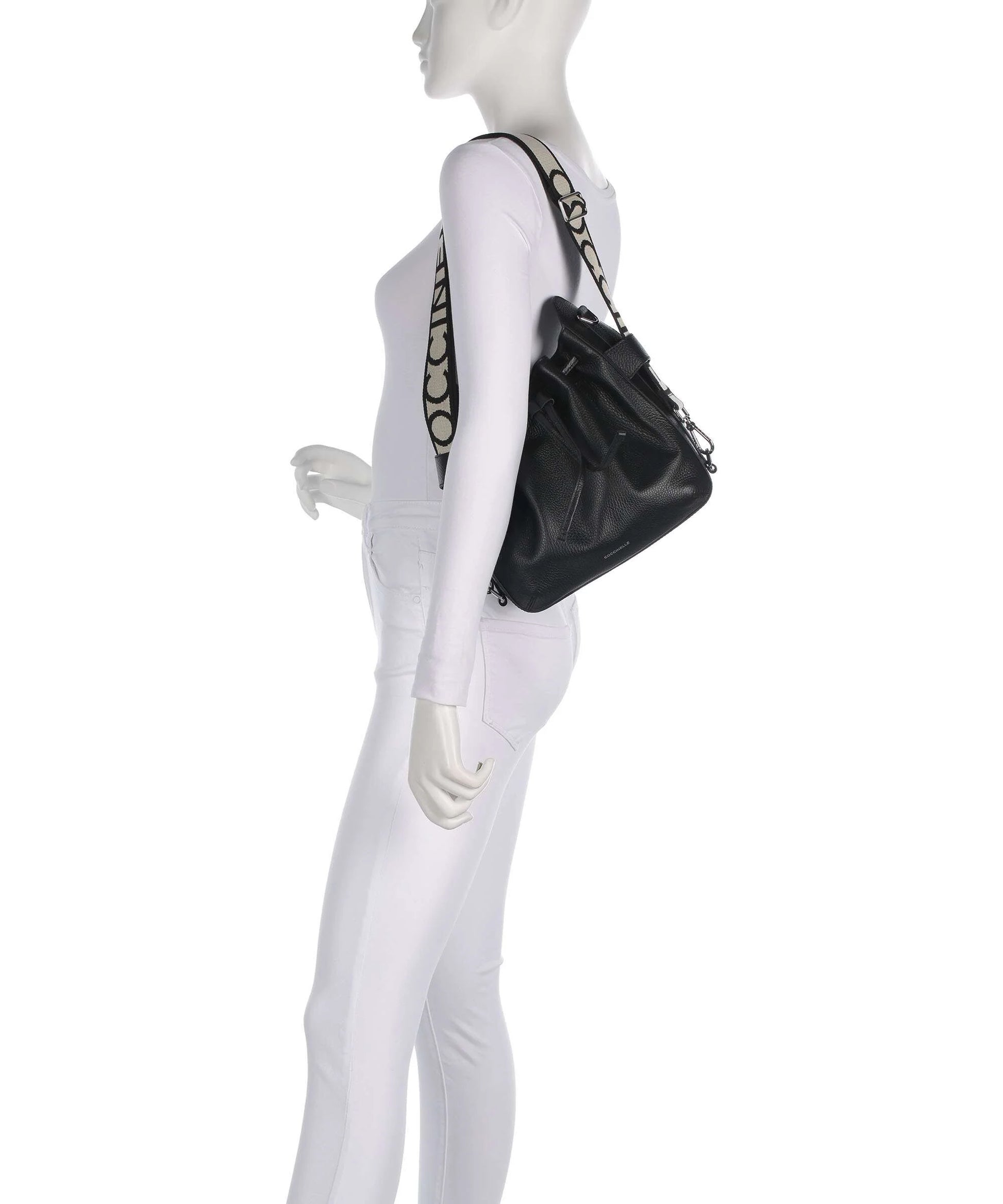 coccinelle gretel ribbon bucket bag e1u6c230101 001 - immagine 4