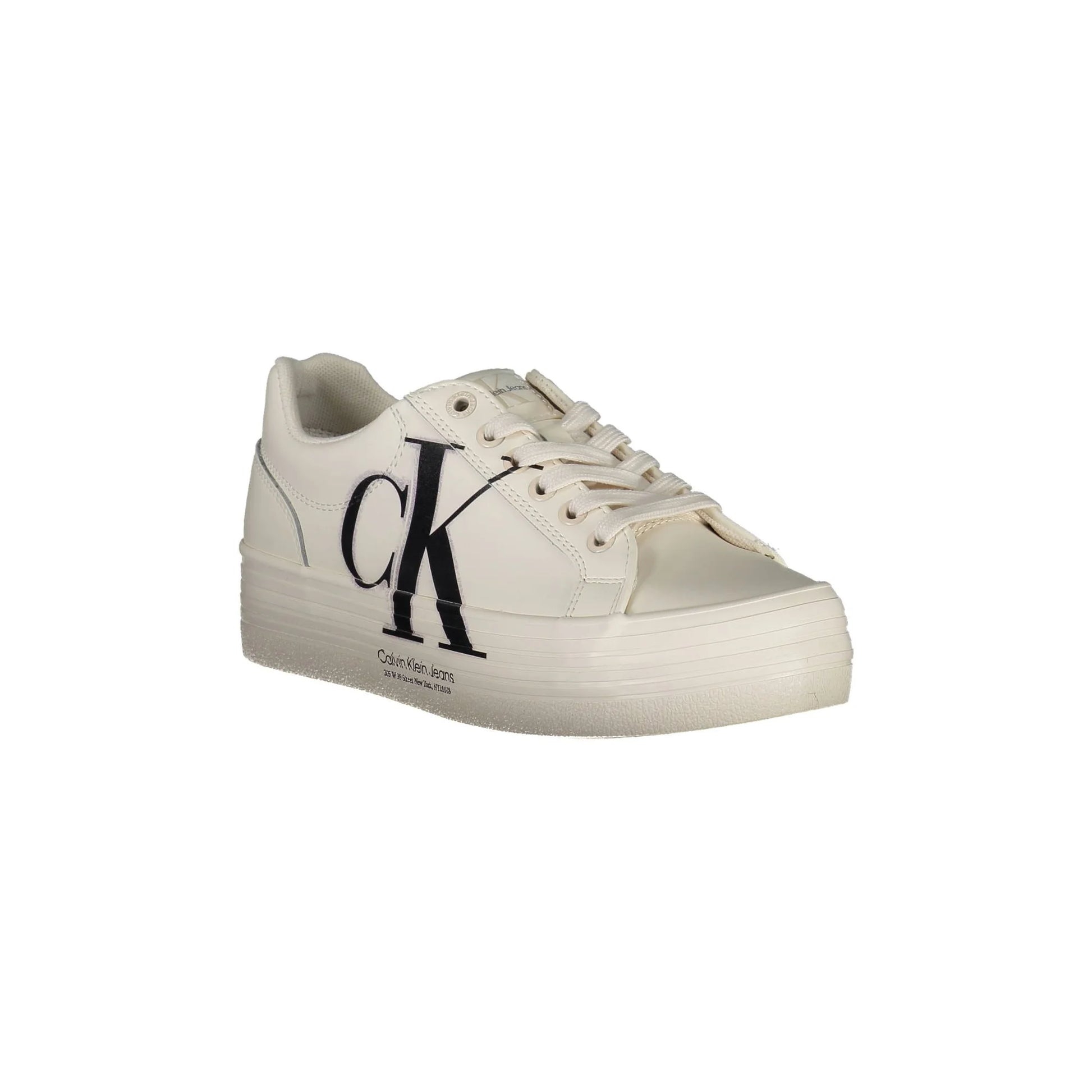 Calvin Klein Sneakers Donna Bianche Stampa Logo bianco - vista 2