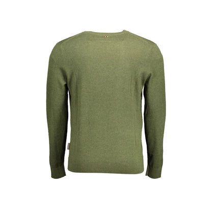 Napapijri Maglia Uomo Verde Ricamo Maglie - vista 2
