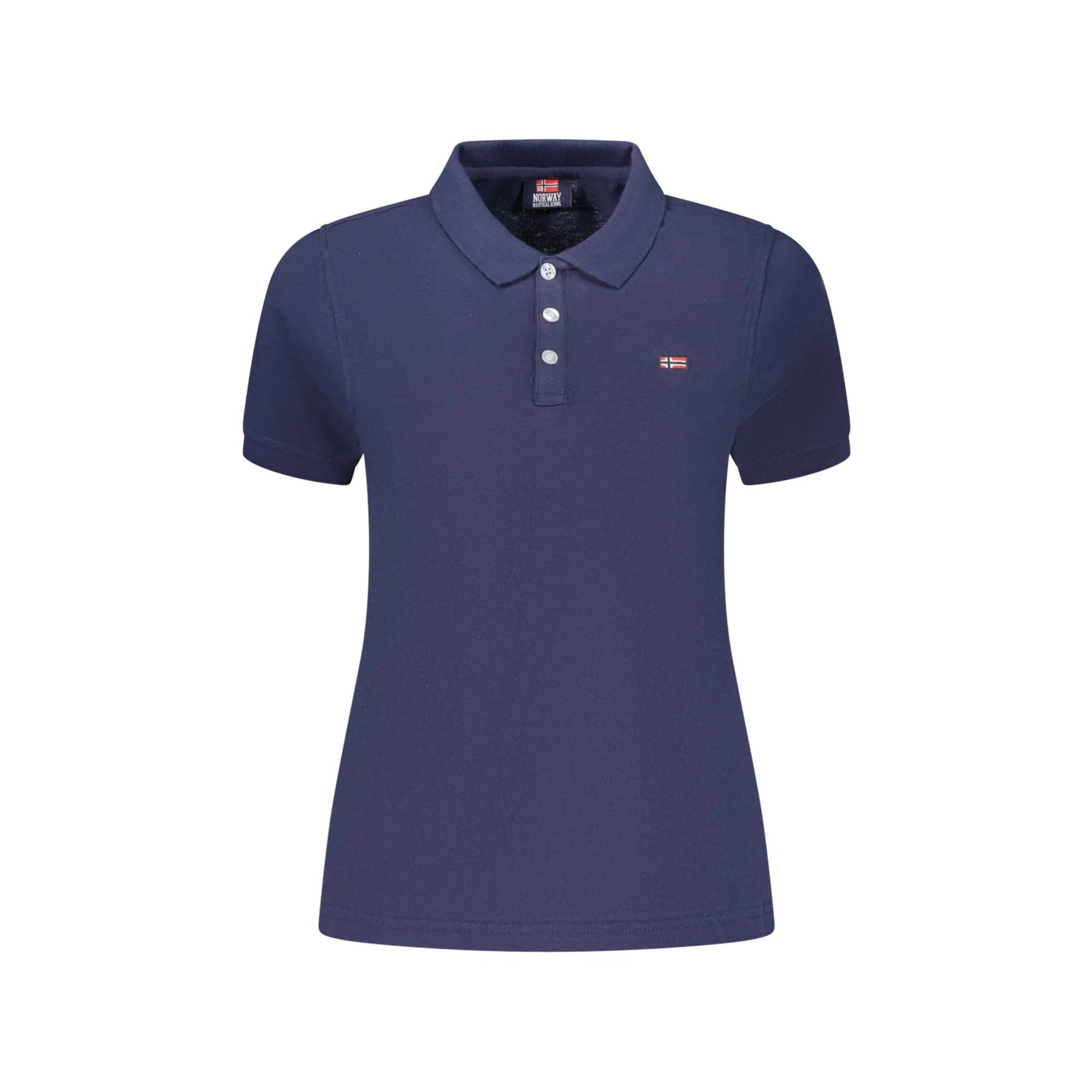 NORWAY 1963 POLO MANICHE CORTE DONNA BLU