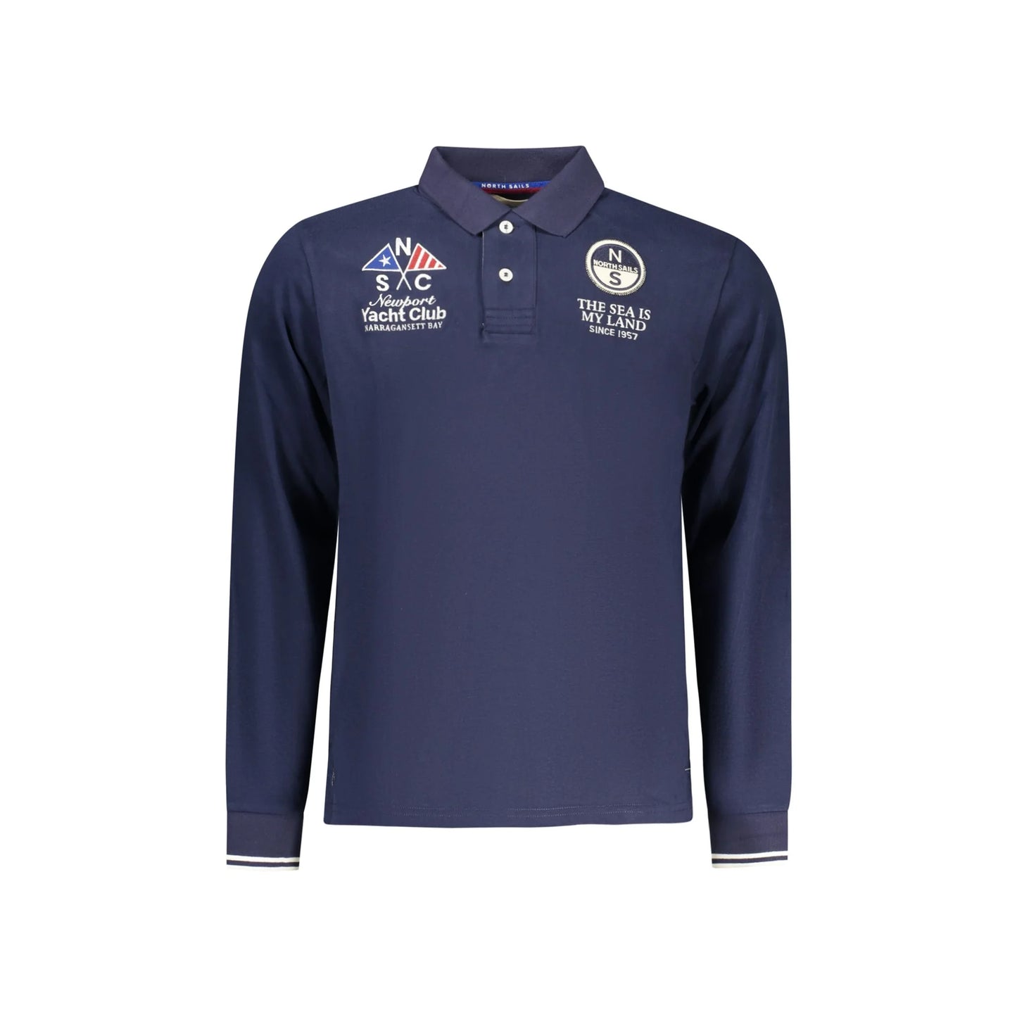 North Sails Polo Maniche Lunghe Uomo Blu Ricamo - foto prodotto