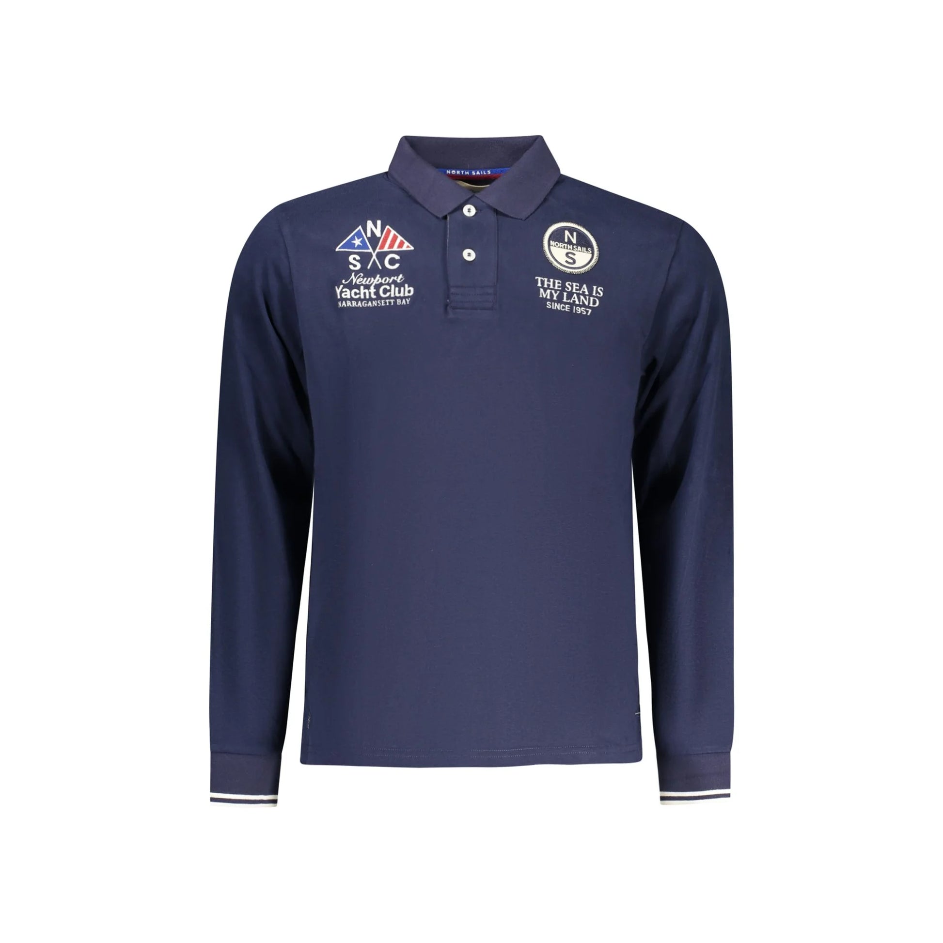 North Sails Polo Maniche Lunghe Uomo Blu Ricamo - foto prodotto