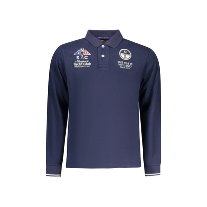 North Sails Polo Maniche Lunghe Uomo Blu Ricamo - foto prodotto