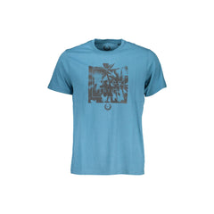 Gian Marco Venturi T-Shirt Maniche Corte Uomo Blu Stampa Logo