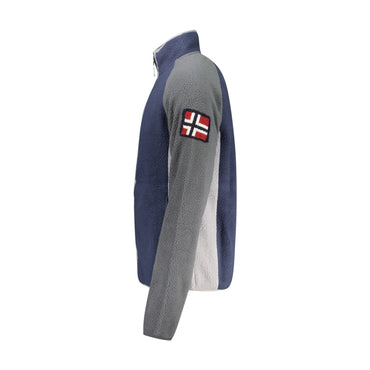 Norway 1963 Felpa Uomo Blu con Zip Pile Ricamo Logo Felpe - vista 2