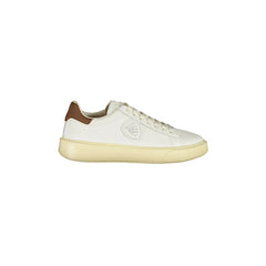 BLAUER White Sneakers for Men with Brown Details and Logo