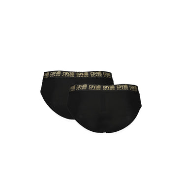 Cavalli Class Slip Uomo Nero Stampa Logo Intimo - vista 2