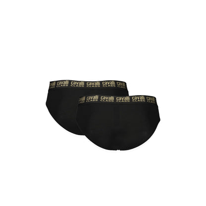 Cavalli Class Slip Uomo Nero Stampa Logo Intimo - vista 2
