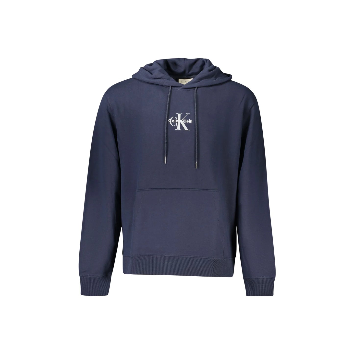 Calvin Klein Felpa Uomo Blu Cappuccio Garzata Tascone Ricamo Felpe - foto prodotto