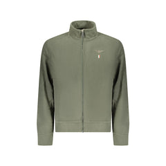 Accademia Militare Felpa Maniche Lunghe Uomo Verde Zip Ricamo Logo