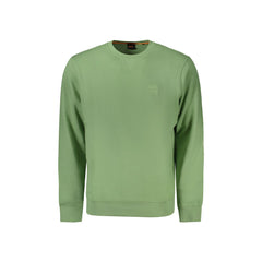 Boss Felpa Maniche Lunghe Uomo Verde Ricamo
