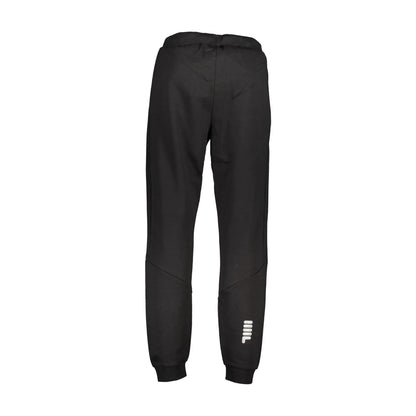 Fila Pantaloni Uomo Nero Stampa Logo - vista 2