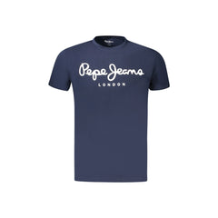 Pepe Jeans T-Shirt Μανίκια Κοντά Ανδρική Μπλε Εκτύπωση Λογότυπο