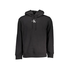 Calvin Klein Sweat Homme Noir à Capuche en Velours Brodé Imprimé