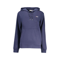 Fila Felpa Donna Blu Cappuccio Garzata Ricamo Logo