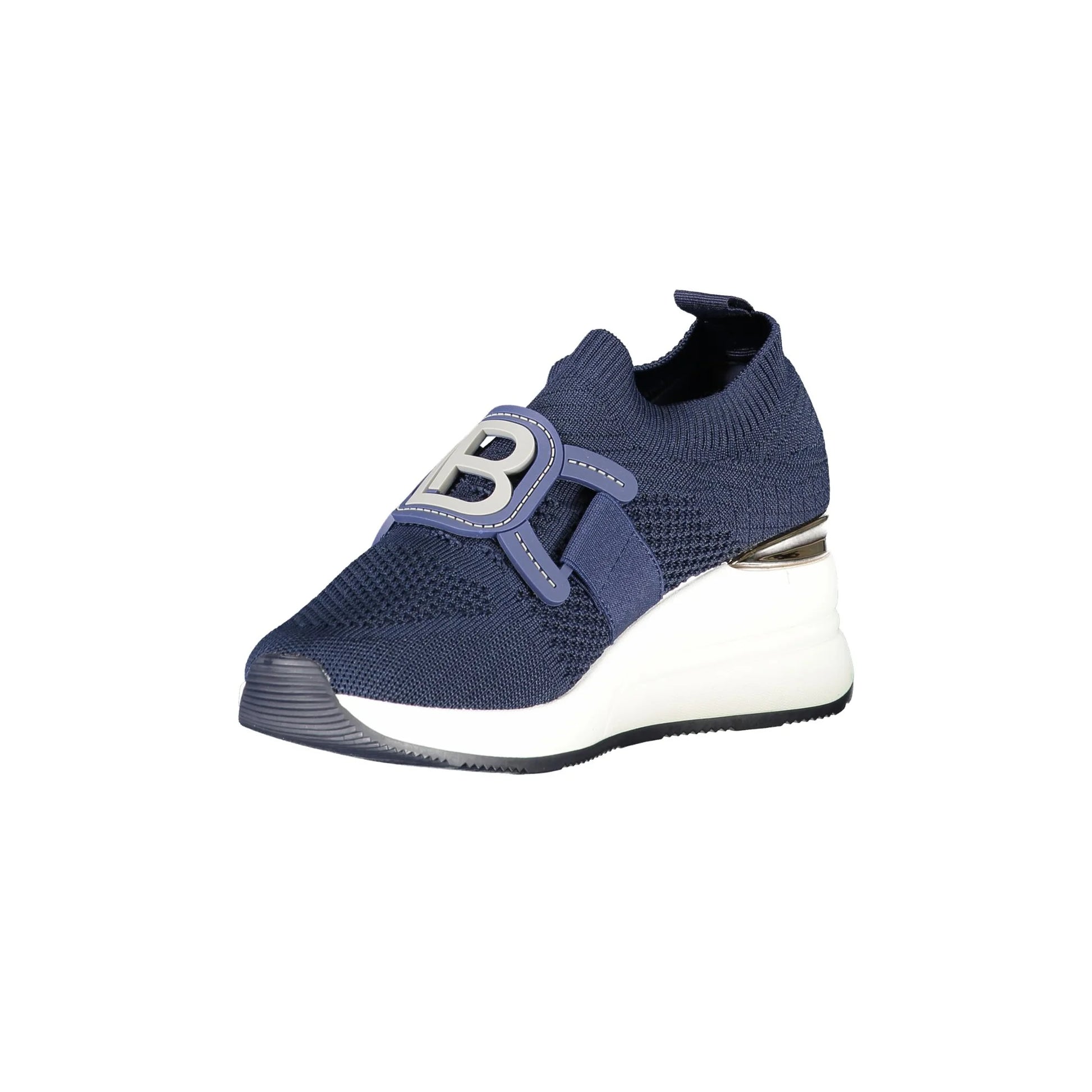 LAURA BIAGIOTTI Sneakers Donna Blu Elastiche con Plateau 6 cm - vista 3