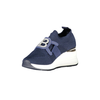 LAURA BIAGIOTTI Sneakers Donna Blu Elastiche con Plateau 6 cm - vista 3