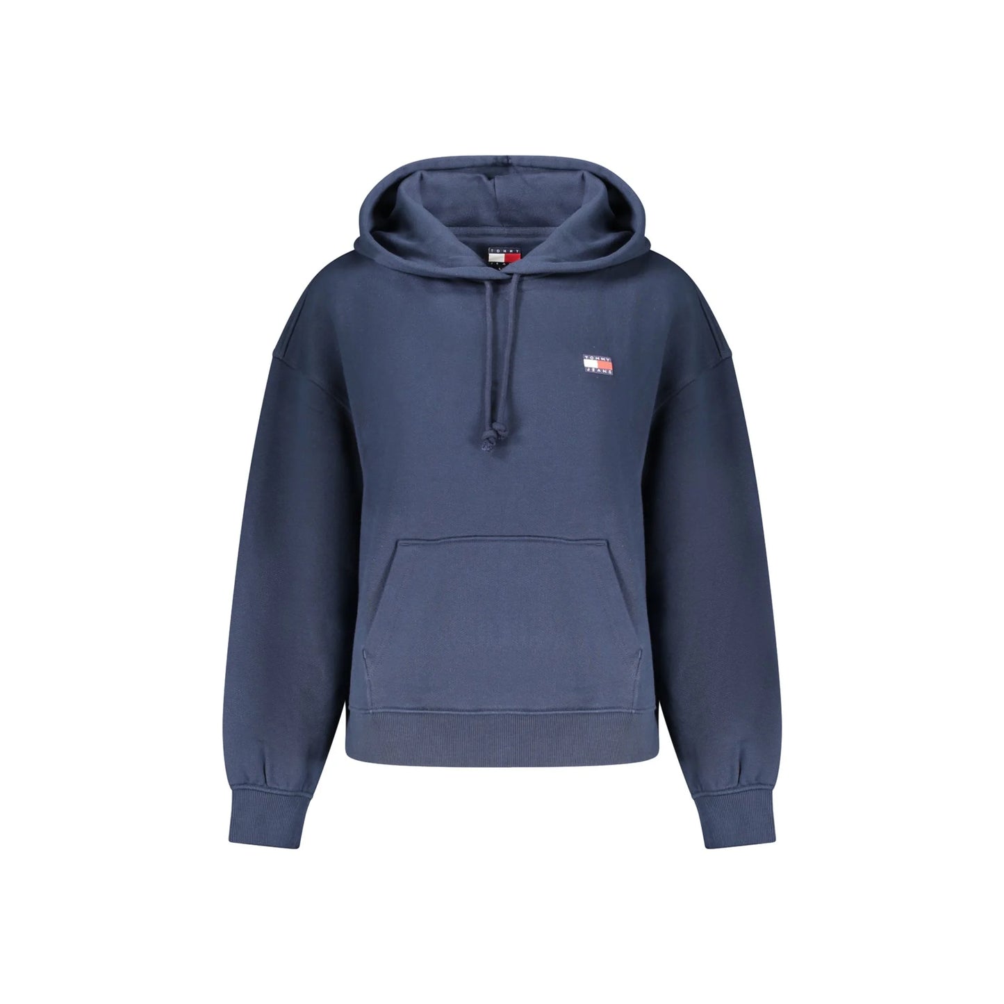 Tommy Hilfiger Felpa Donna Blu Cappuccio Felpata Tascone Logo Felpe - foto prodotto