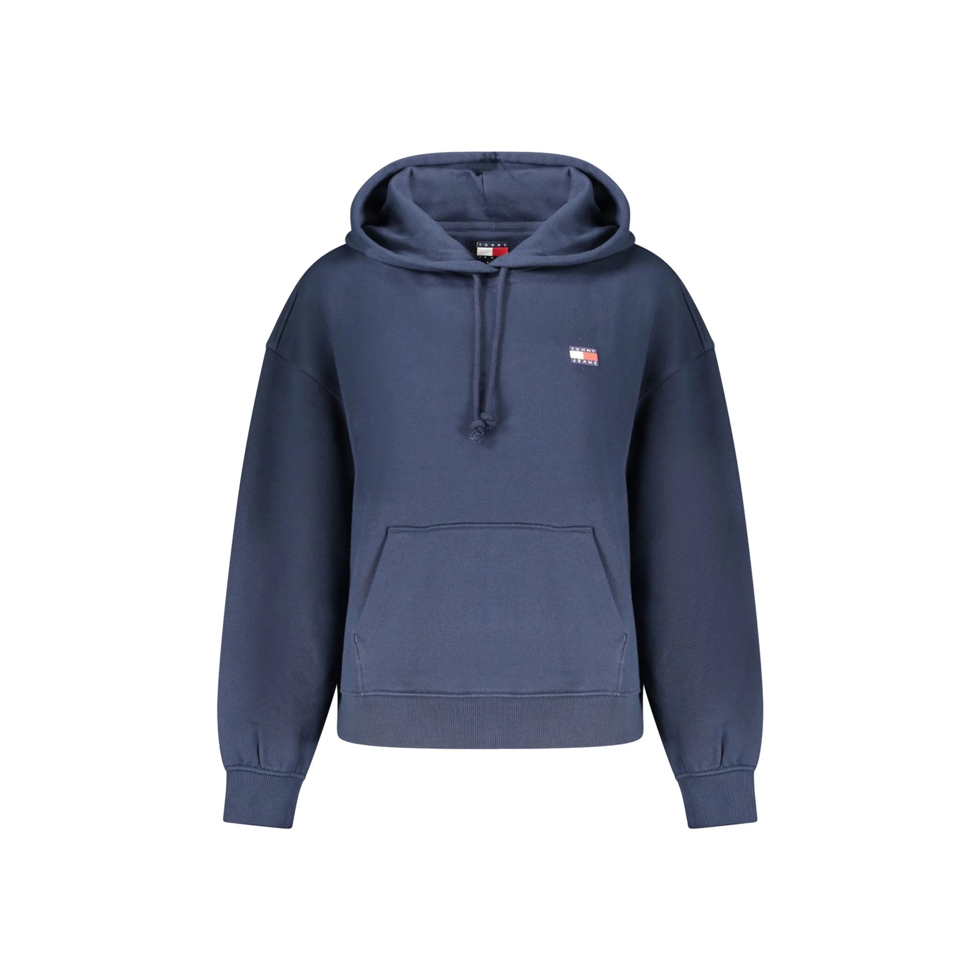 Tommy Hilfiger Felpa Donna Blu Cappuccio Felpata Tascone Logo Felpe - foto prodotto