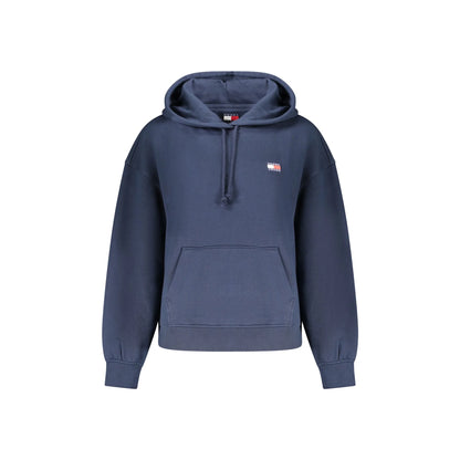Tommy Hilfiger Felpa Donna Blu Cappuccio Felpata Tascone Logo Felpe - foto prodotto