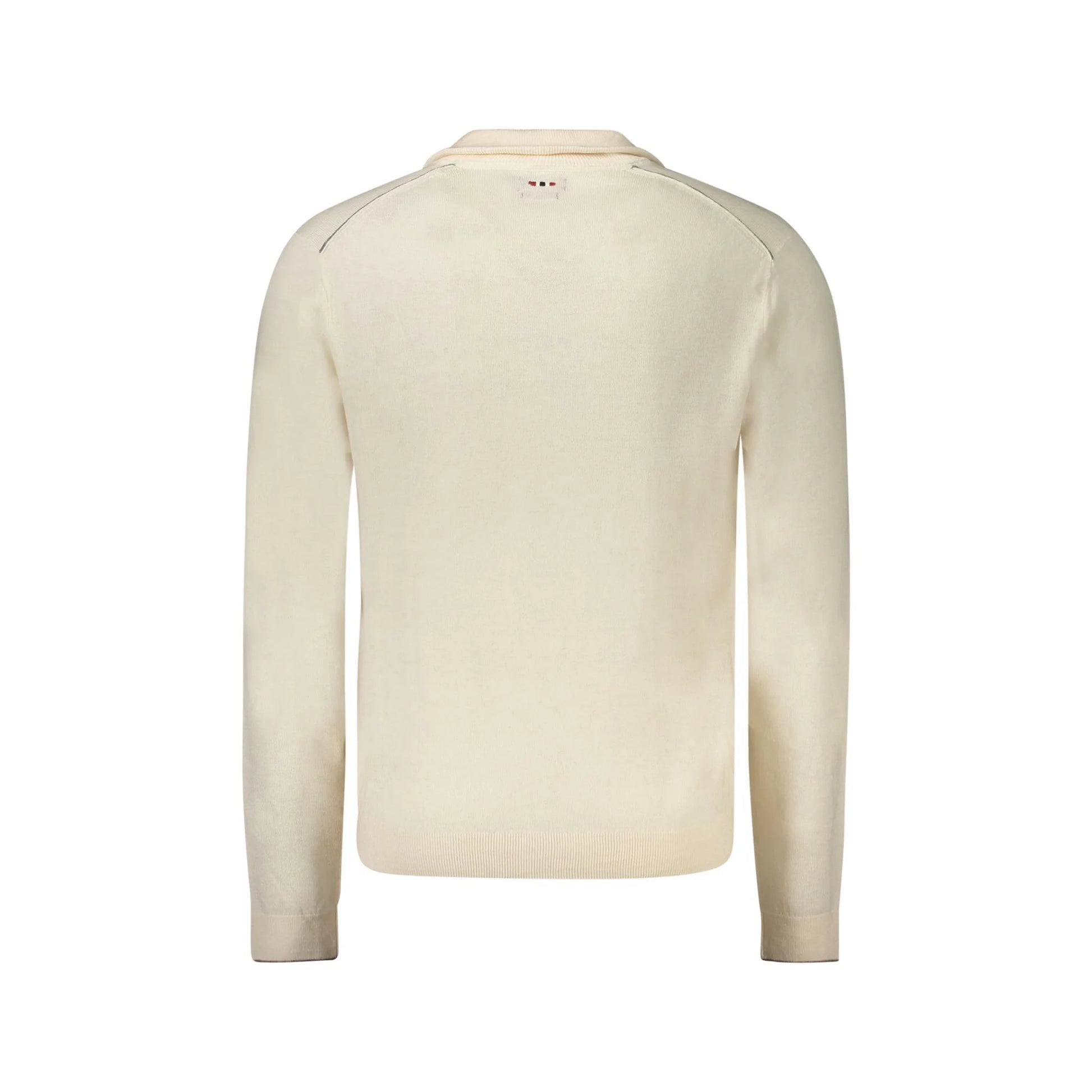 Napapijri Maglione Uomo Bianco Mezza Zip Maniche Lunghe Maglie - vista 2